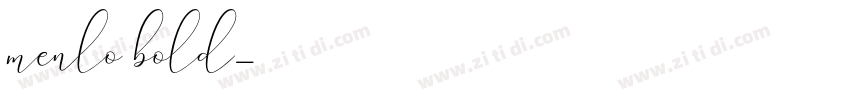menlo bold字体转换
